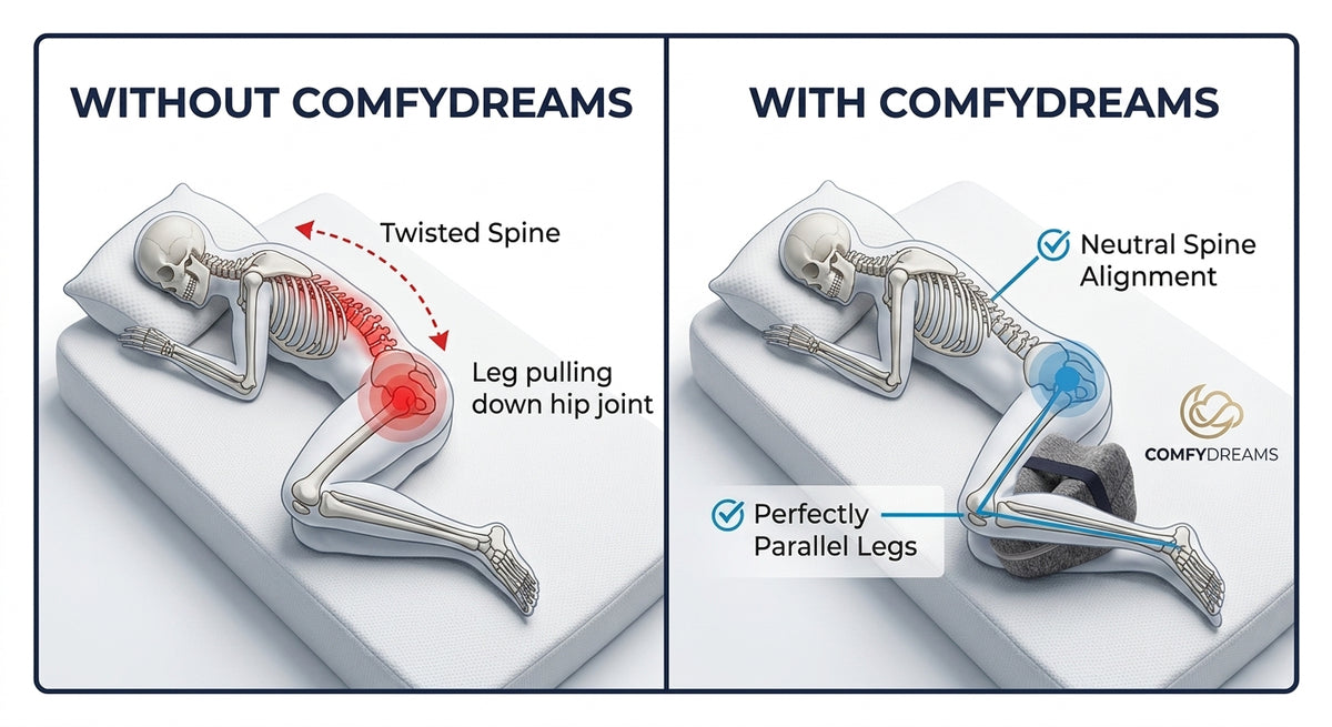 Comfydreams™ Ergonomic Memory Foam Knee Pillow